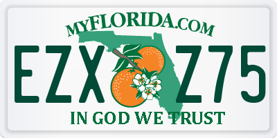 FL license plate EZXZ75