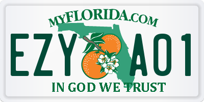 FL license plate EZYA01