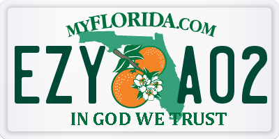 FL license plate EZYA02