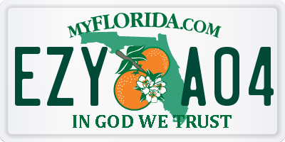 FL license plate EZYA04