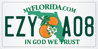 FL license plate EZYA08