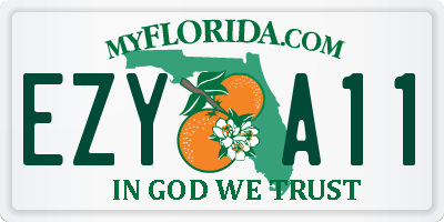 FL license plate EZYA11