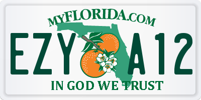 FL license plate EZYA12