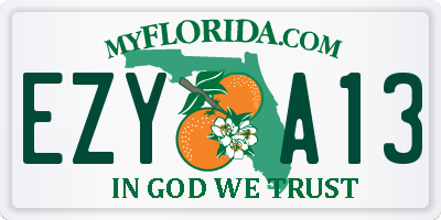 FL license plate EZYA13