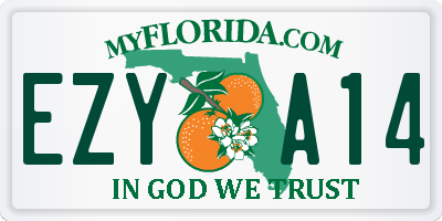 FL license plate EZYA14