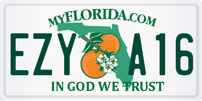 FL license plate EZYA16