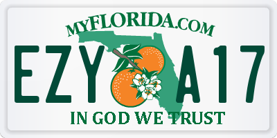 FL license plate EZYA17