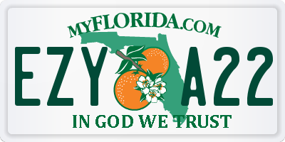 FL license plate EZYA22