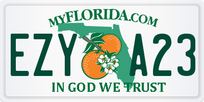 FL license plate EZYA23