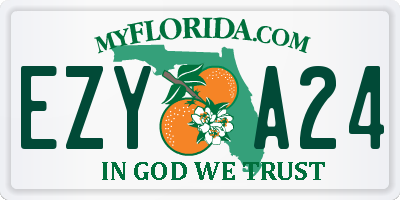 FL license plate EZYA24