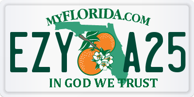 FL license plate EZYA25