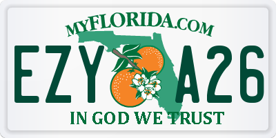 FL license plate EZYA26