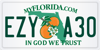 FL license plate EZYA30