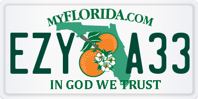 FL license plate EZYA33