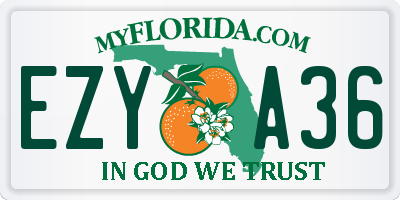 FL license plate EZYA36