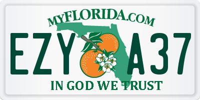 FL license plate EZYA37