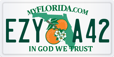 FL license plate EZYA42