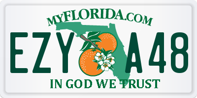 FL license plate EZYA48