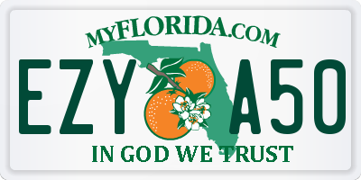 FL license plate EZYA50