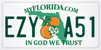 FL license plate EZYA51