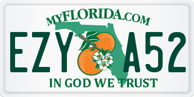 FL license plate EZYA52