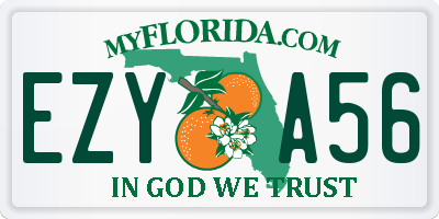 FL license plate EZYA56