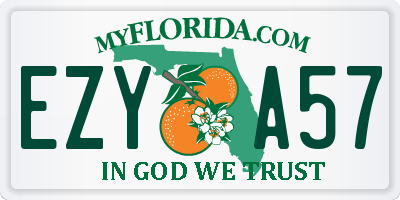 FL license plate EZYA57