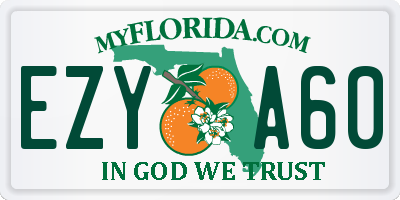 FL license plate EZYA60