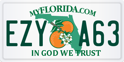 FL license plate EZYA63