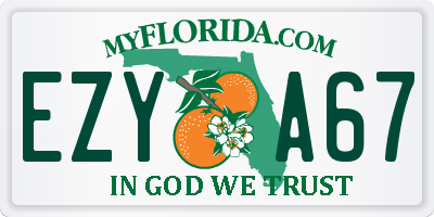 FL license plate EZYA67