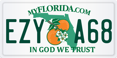 FL license plate EZYA68