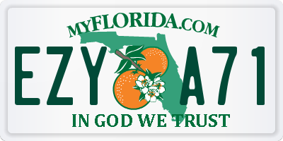 FL license plate EZYA71