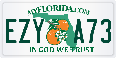 FL license plate EZYA73