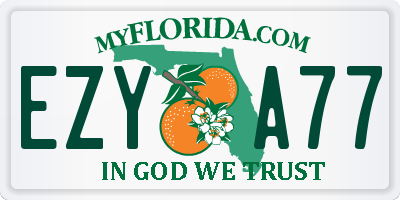 FL license plate EZYA77