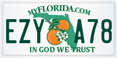 FL license plate EZYA78