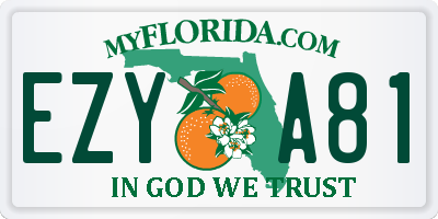 FL license plate EZYA81