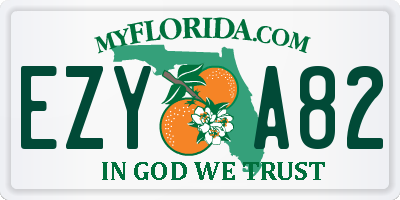 FL license plate EZYA82