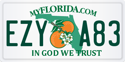 FL license plate EZYA83