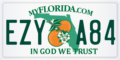 FL license plate EZYA84