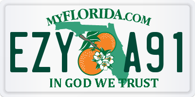 FL license plate EZYA91