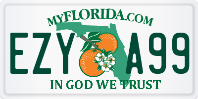 FL license plate EZYA99