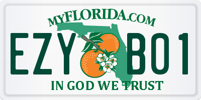 FL license plate EZYB01