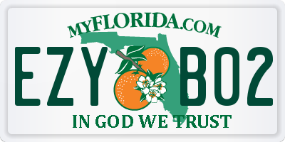 FL license plate EZYB02