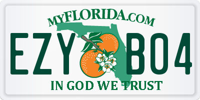 FL license plate EZYB04