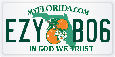 FL license plate EZYB06