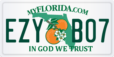 FL license plate EZYB07