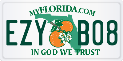 FL license plate EZYB08