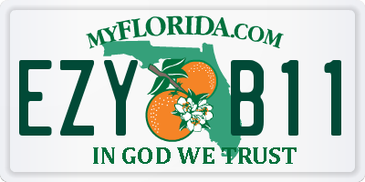 FL license plate EZYB11