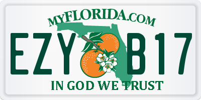 FL license plate EZYB17