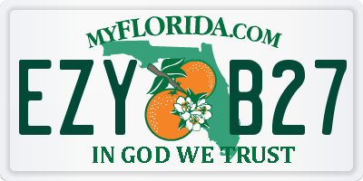 FL license plate EZYB27